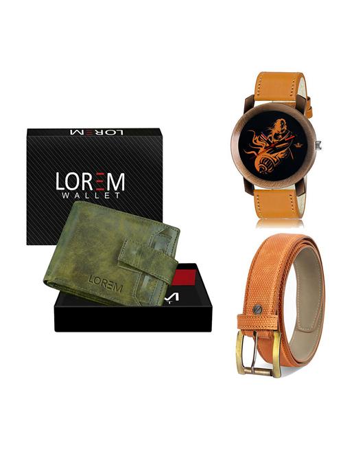 belt, wallet & watch combo - 19366712 - Very Small Image - 1