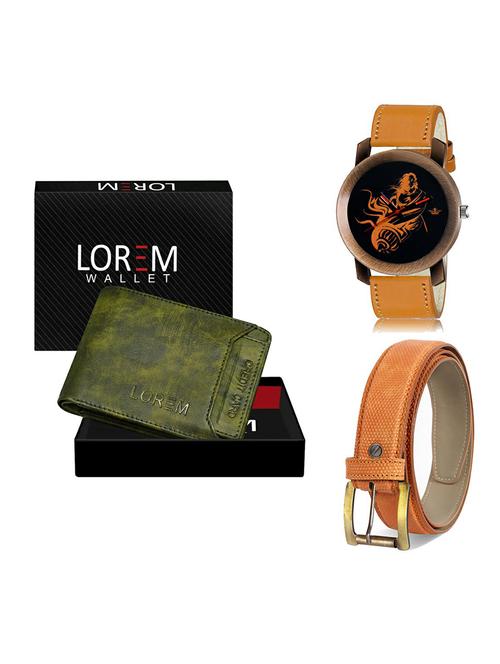 belt, wallet & watch combo - 19366727 - Very Small Image - 1