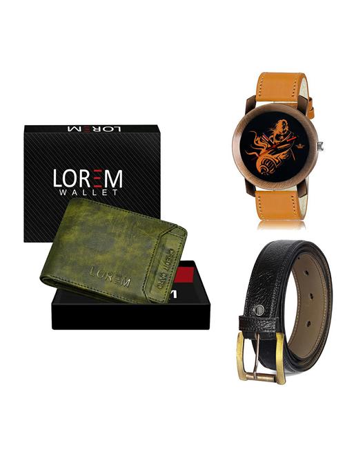 belt, wallet & watch combo - 19366728 - Very Small Image - 1