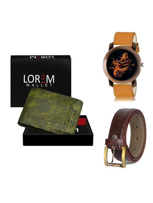 belt, wallet & watch combo - 19366729 - Very Small Image - 1