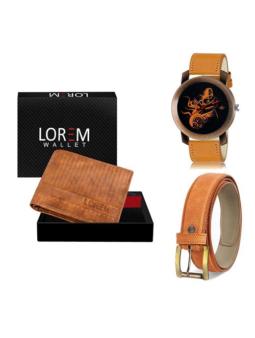 belt, wallet & watch combo - 19366733 - Very Small Image - 1
