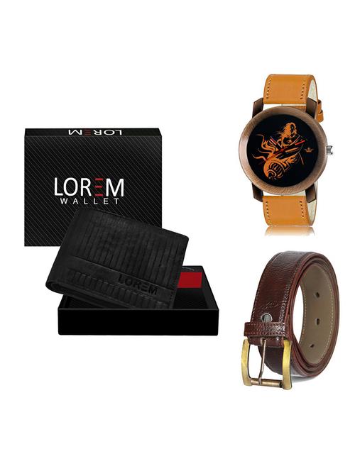 belt, wallet & watch combo - 19366741 - Very Small Image - 1