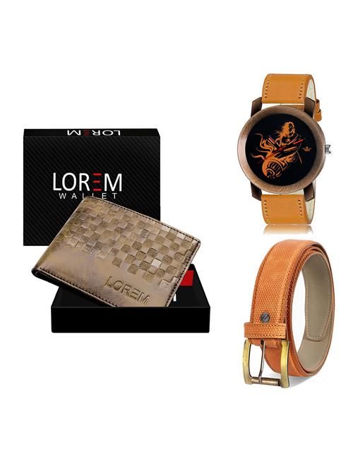 belt, wallet & watch combo - 19366754 - Very Small Image - 1