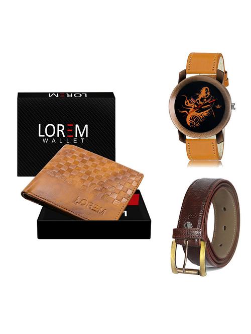 belt, wallet & watch combo - 19366759 - Very Small Image - 1