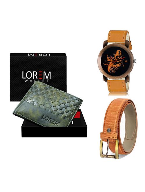 belt, wallet & watch combo - 19366760 - Very Small Image - 1