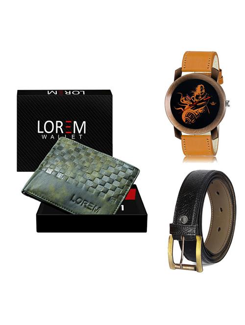 belt, wallet & watch combo - 19366761 - Very Small Image - 1