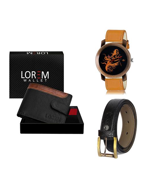 belt, wallet & watch gift combo - 19366782 - Very Small Image - 1