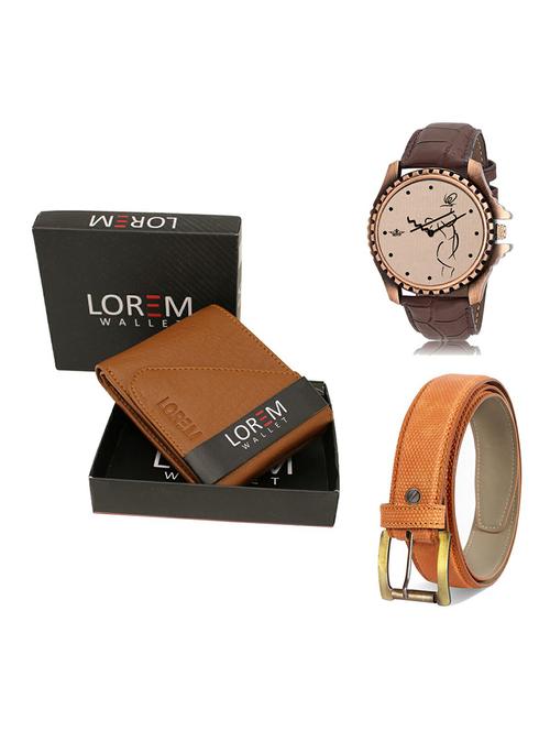 belt, wallet & watch gift combo - 19366787 - Very Small Image - 1