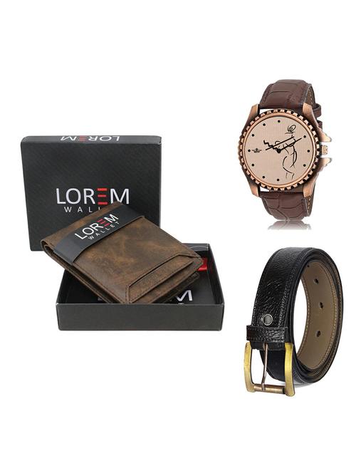 belt, wallet & watch gift combo - 19366797 - Very Small Image - 1