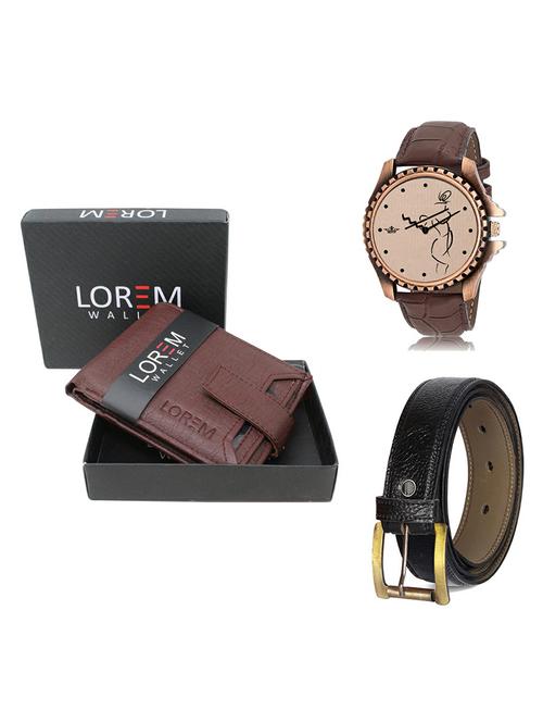 belt, wallet & watch gift combo - 19366809 - Very Small Image - 1