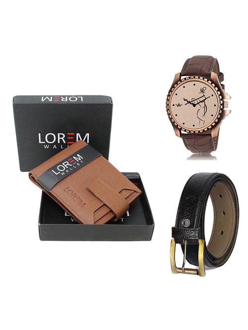 belt, wallet & watch gift combo - 19366812 - Very Small Image - 1
