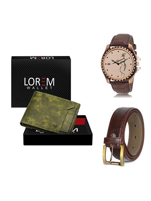 belt, wallet & watch gift combo - 19366831 - Very Small Image - 1