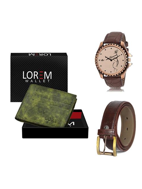 belt, wallet & watch gift combo - 19366834 - Very Small Image - 1
