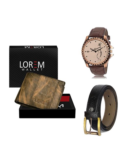 belt, wallet & watch gift combo - 19366842 - Very Small Image - 1