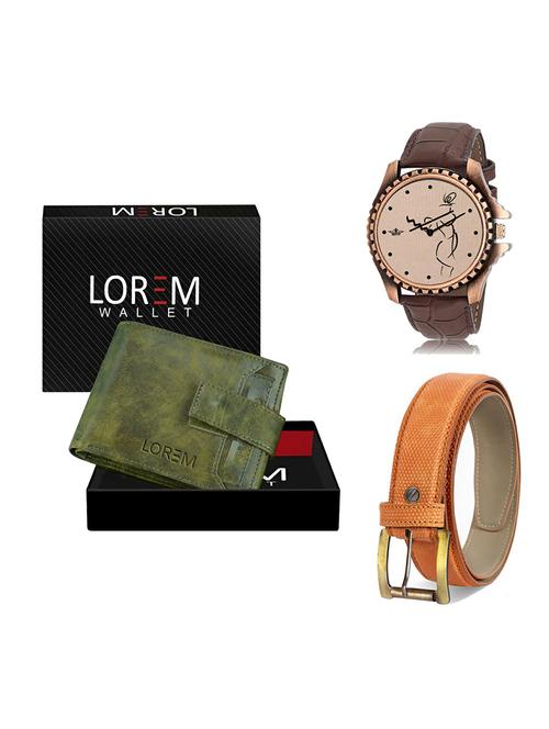 belt, wallet & watch gift combo - 19366847 - Very Small Image - 1