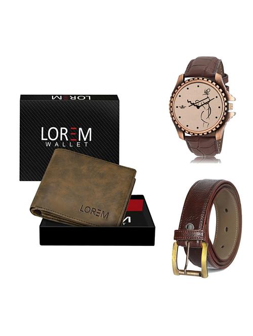 belt, wallet & watch gift combo - 19366858 - Very Small Image - 1