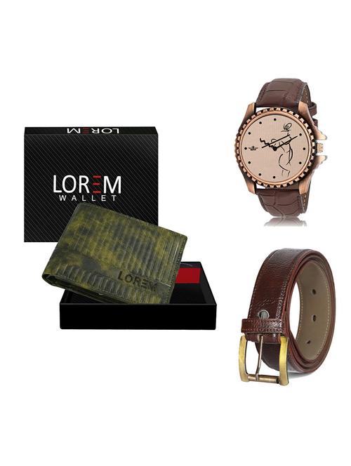 belt, wallet & watch gift combo - 19366873 - Very Small Image - 1
