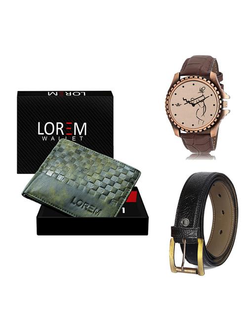 belt, wallet & watch gift combo - 19366896 - Very Small Image - 1