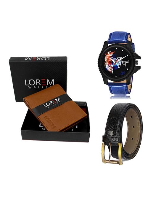 belt, wallet & watch gift combo - 19366926 - Very Small Image - 1