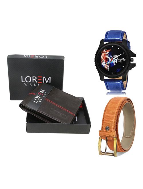 belt, wallet & watch gift combo - 19366937 - Very Small Image - 1