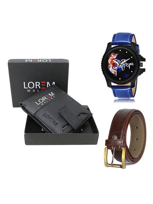belt, wallet & watch gift combo - 19366942 - Very Small Image - 1