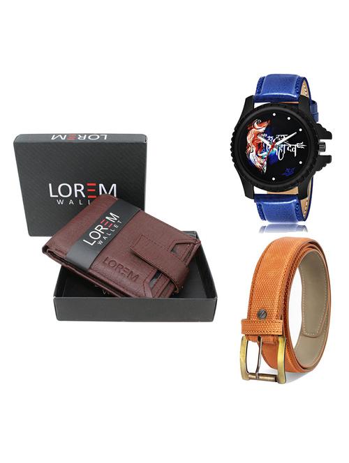 belt, wallet & watch gift combo - 19366943 - Very Small Image - 1