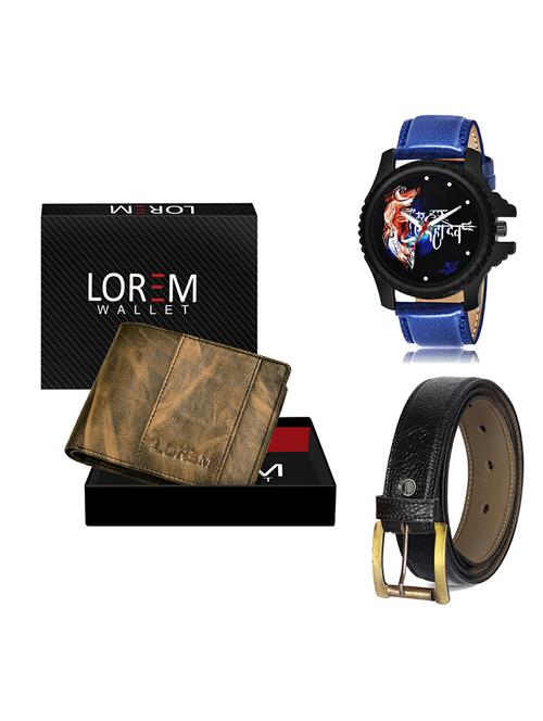 belt, wallet & watch gift combo - 19366977 - Very Small Image - 1