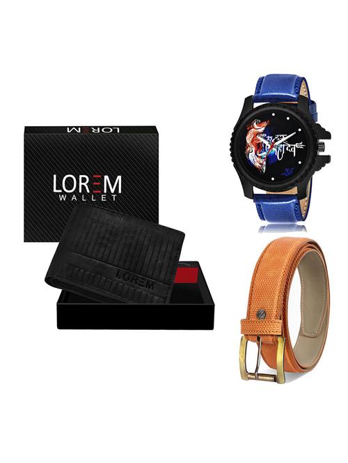 belt, wallet & watch gift combo - 19367009 - Very Small Image - 1