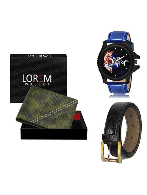 belt, wallet & watch gift combo - 19367019 - Very Small Image - 1