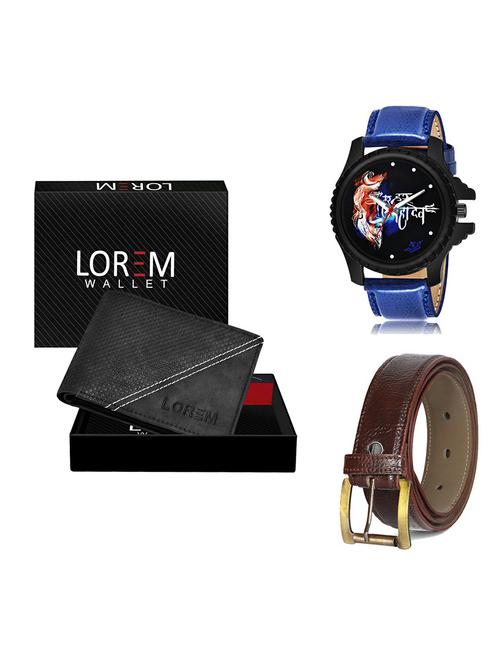 belt, wallet & watch gift combo - 19367023 - Very Small Image - 1
