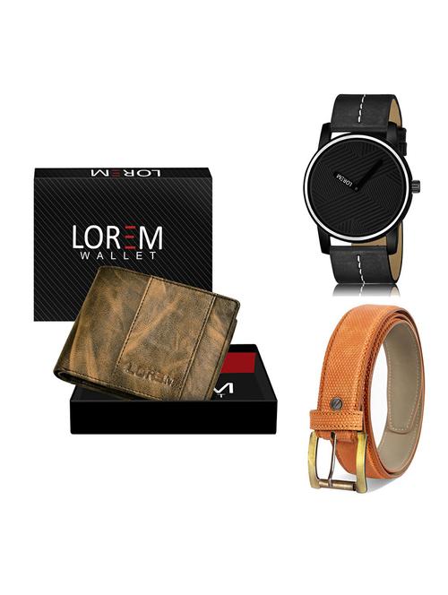 belt, wallet & watch gift combo - 19367111 - Very Small Image - 1