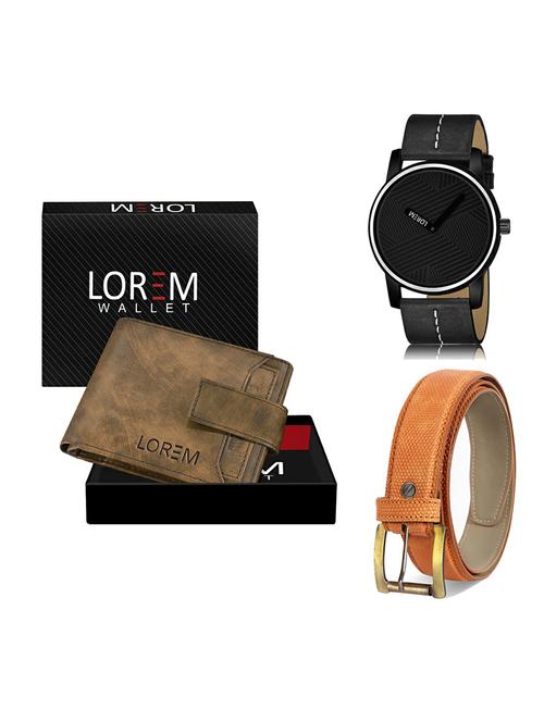 belt, wallet & watch gift combo - 19367120 - Very Small Image - 1