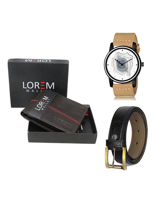 belt, wallet & watch gift combo - 19367208 - Very Small Image - 1
