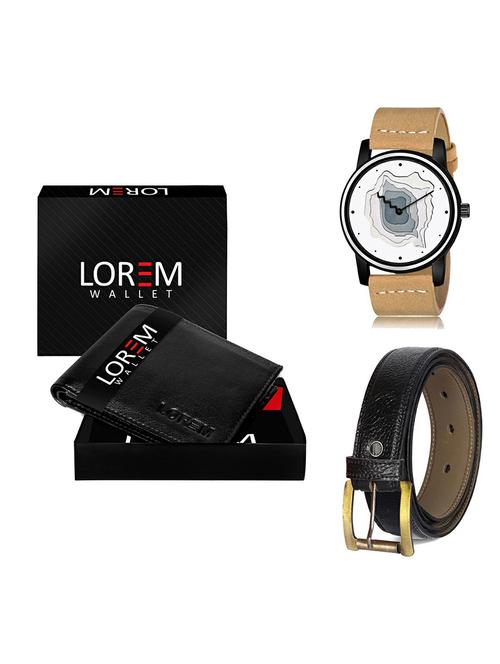 belt, wallet & watch gift combo - 19367232 - Very Small Image - 1
