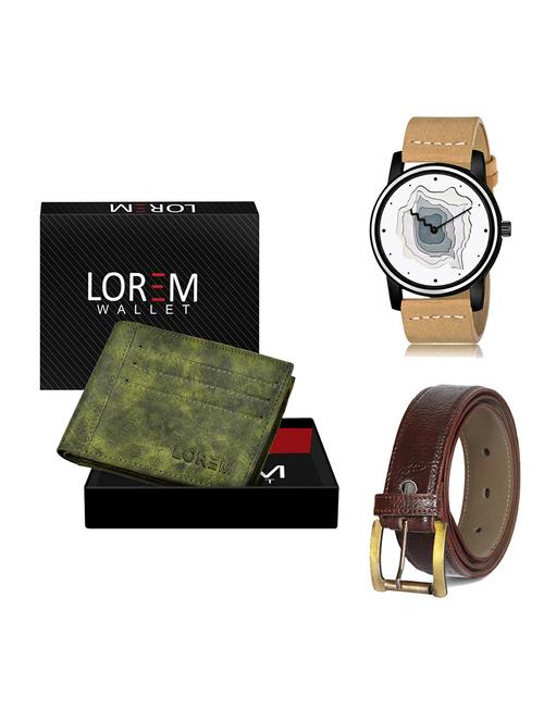 belt, wallet & watch gift combo - 19367239 - Very Small Image - 1