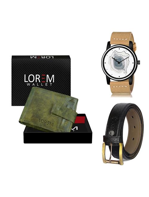 belt, wallet & watch gift combo - 19367253 - Very Small Image - 1