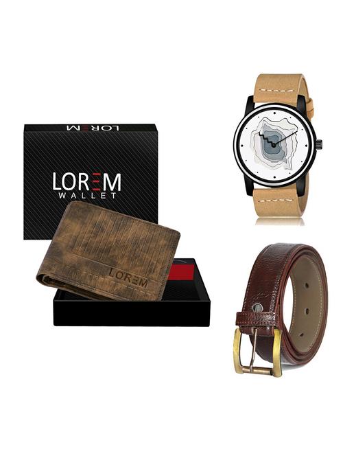belt, wallet & watch gift combo - 19367272 - Very Small Image - 1