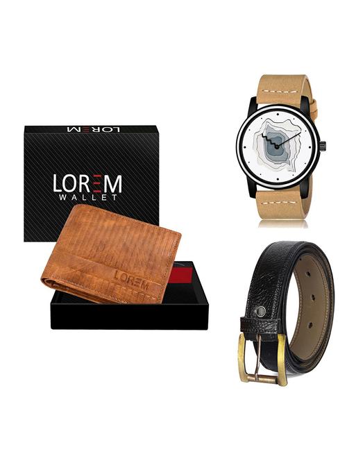 belt, wallet & watch gift combo - 19367274 - Very Small Image - 1