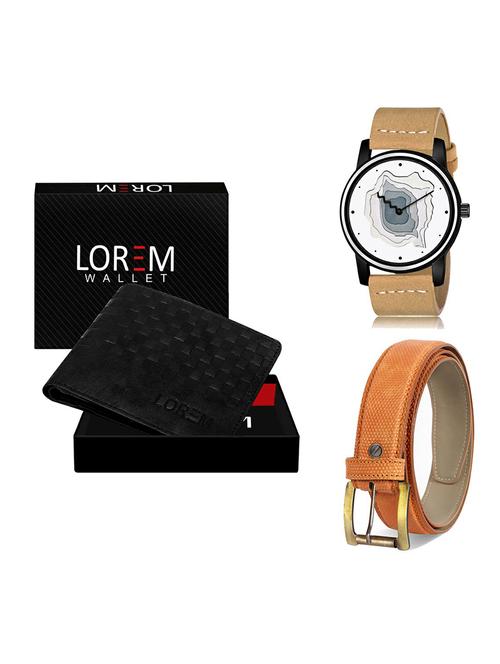 belt, wallet & watch gift combo - 19367303 - Very Small Image - 1