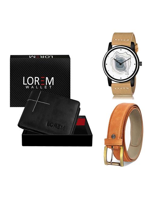 belt, wallet & watch gift combo - 19367306 - Very Small Image - 1
