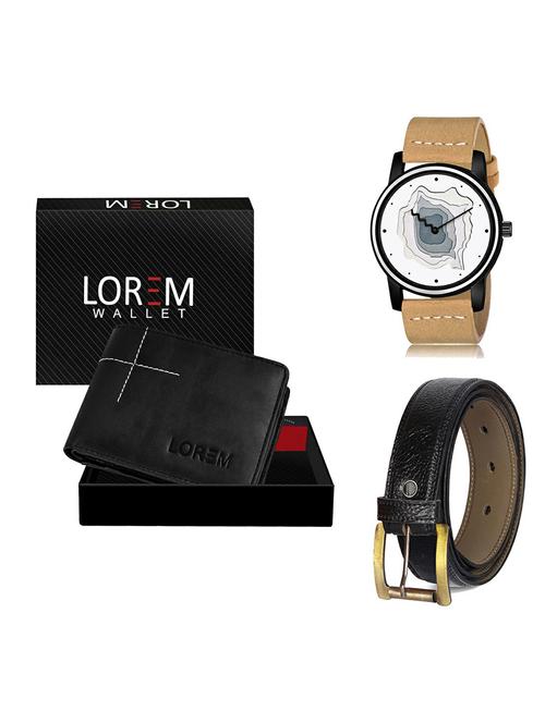 belt, wallet & watch gift combo - 19367307 - Very Small Image - 1
