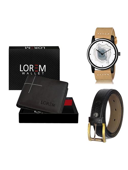 belt, wallet & watch gift combo - 19367310 - Very Small Image - 1
