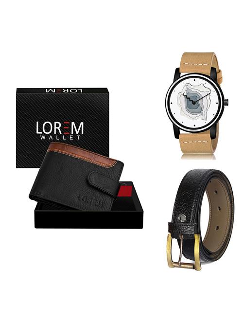 belt, wallet & watch gift combo - 19367322 - Very Small Image - 1