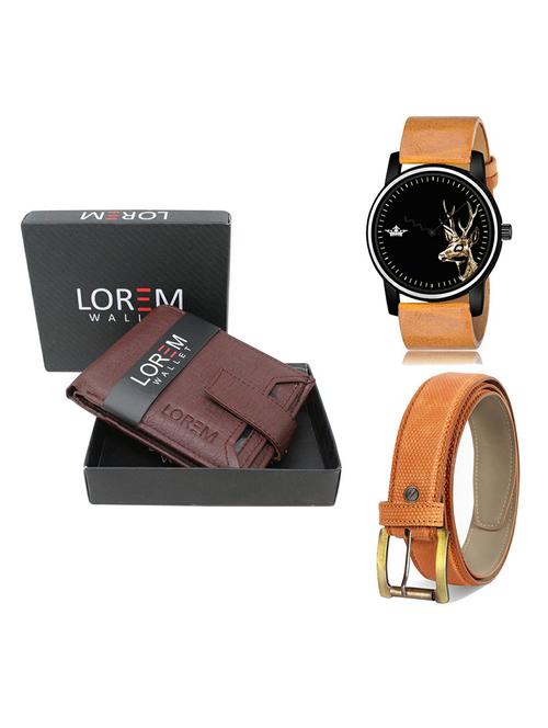 belt, wallet & watch gift combo - 19367348 - Very Small Image - 1