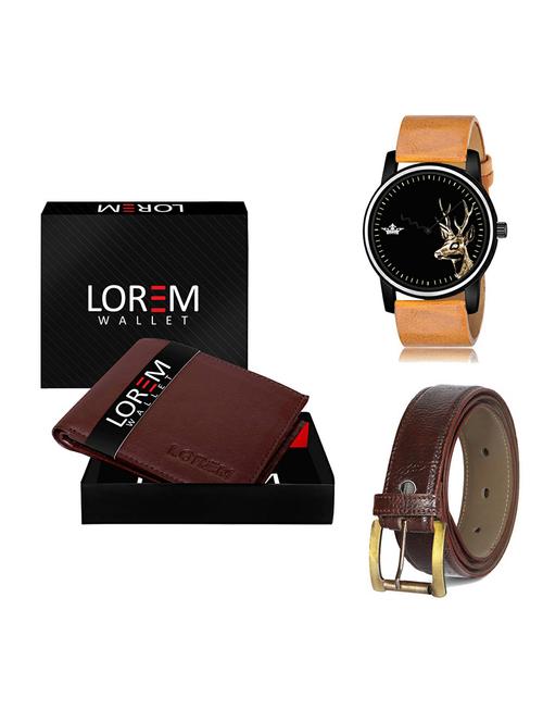 belt, wallet & watch gift combo - 19367365 - Very Small Image - 1