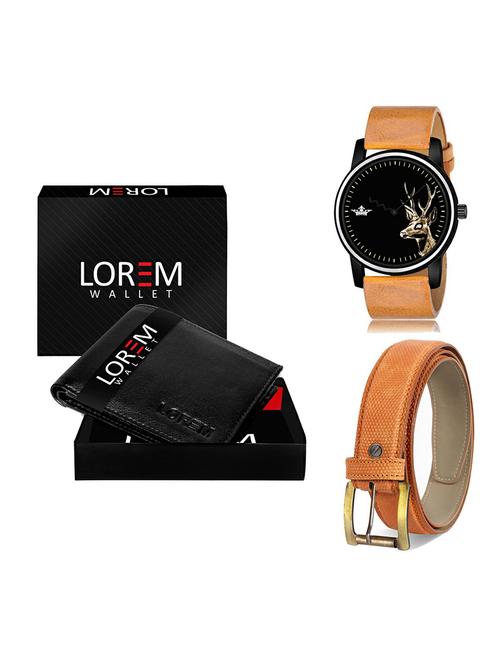 belt, wallet & watch gift combo - 19367366 - Very Small Image - 1