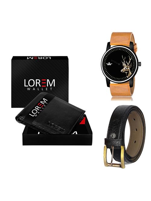 belt, wallet & watch gift combo - 19367367 - Very Small Image - 1