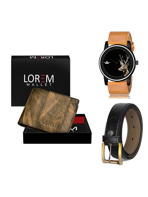 belt, wallet & watch gift combo - 19367382 - Very Small Image - 1
