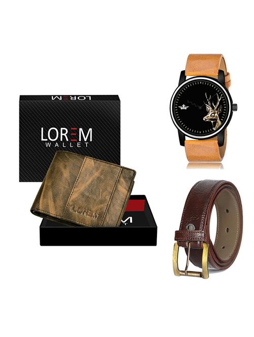 belt, wallet & watch gift combo - 19367383 - Very Small Image - 1
