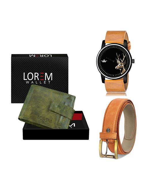 belt, wallet & watch gift combo - 19367387 - Very Small Image - 1